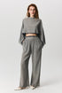 Laura cotton linen trousers with hand-finished frayed details