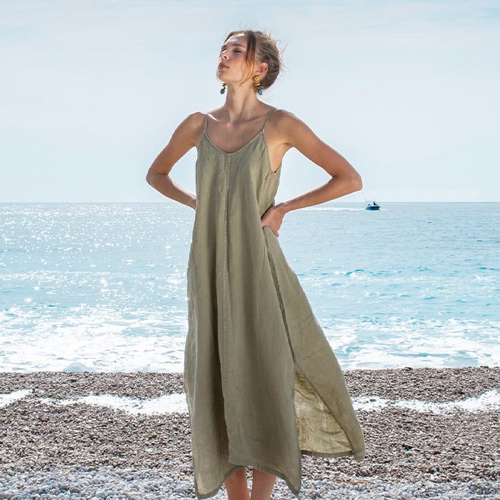 Amara %100 Linen Dress