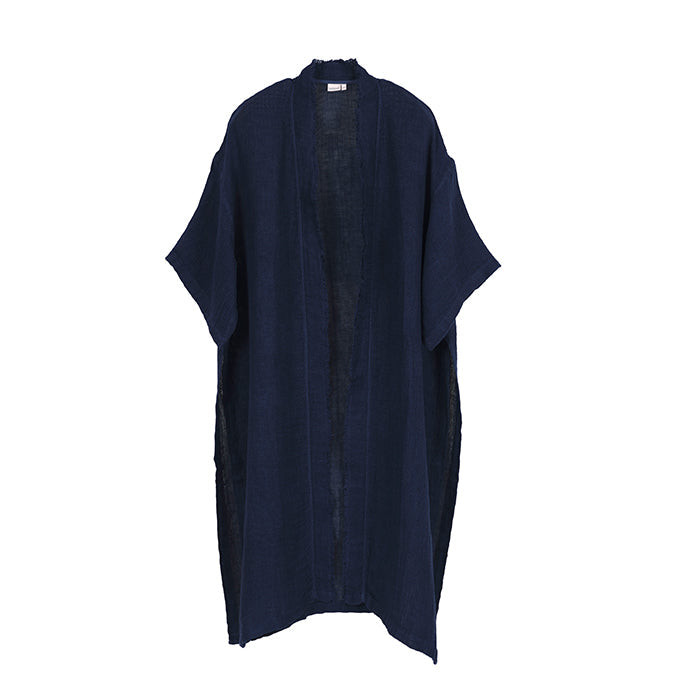 Vega Linen Beach Dress-Kimono