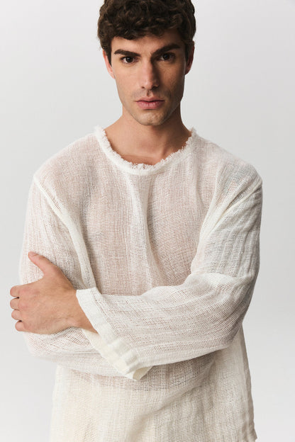 Sea Unisex Linen Top