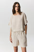 Ross linen blouse in natural breathable fabric with relaxed fit