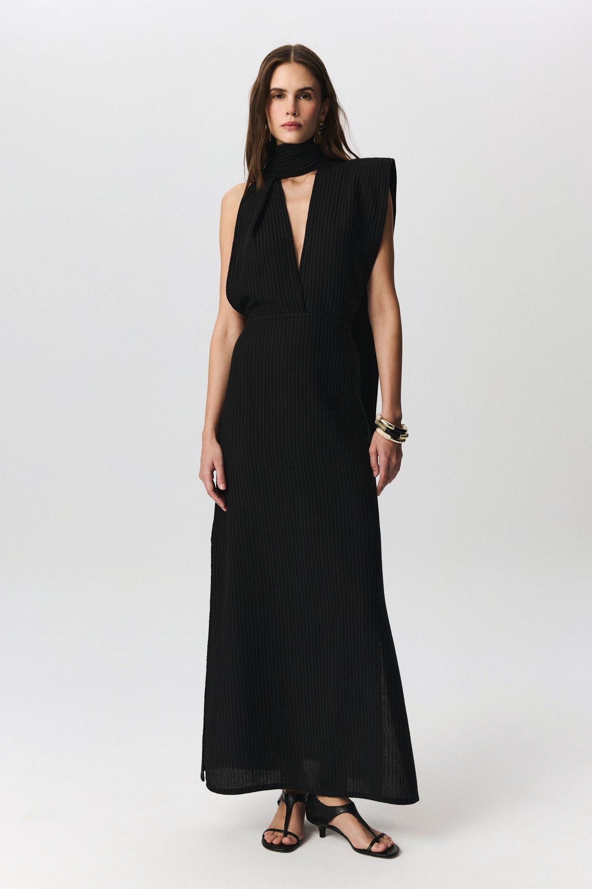 Della TENCEL dress with flowing silhouette and versatile tie details