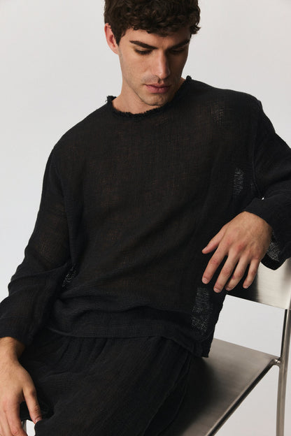 Sea Unisex Linen Top