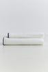 Ikigai lightweight cotton towel with contrast stitching detail