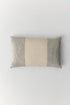 Korfu linen cotton cushion with pom-pom trim detail