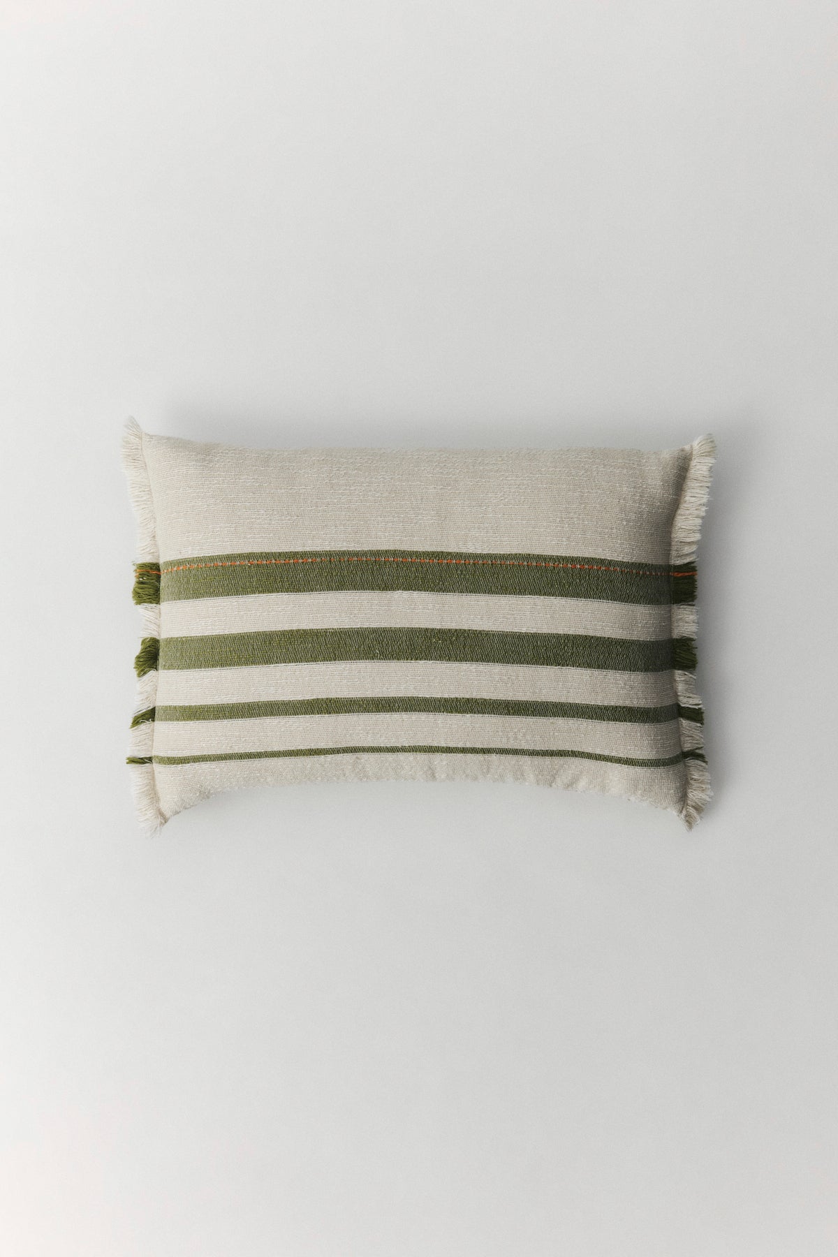 Lotto linen blend cushion cover with subtle stripe detail and concealed zipper