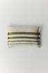 Lotto linen blend cushion cover with subtle stripe detail and concealed zipper