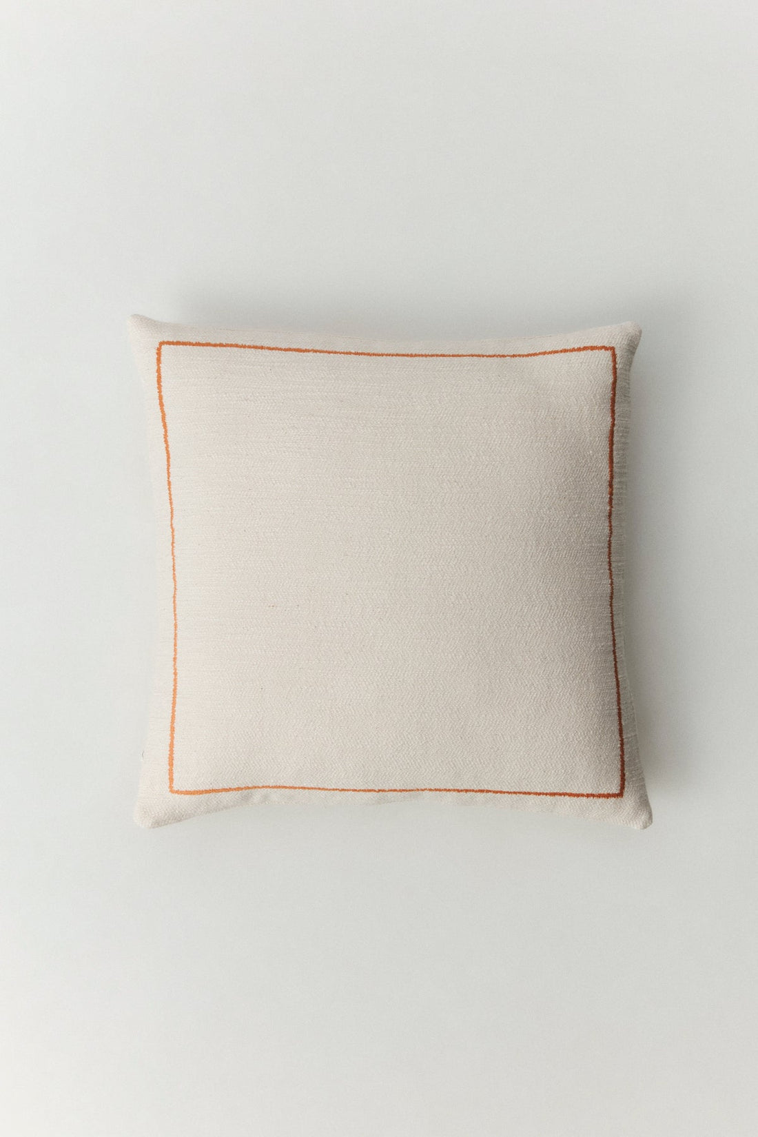 Demre embroidered cushion cover in navy on textured fabric