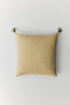 Rivoli chenille velvet cushion with handmade pom-pom details in navy