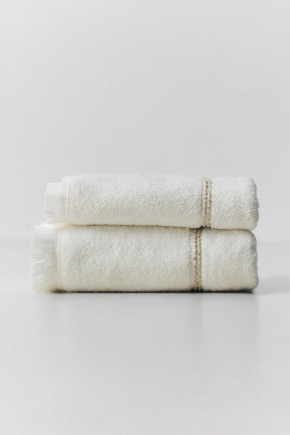 Riso cotton towel in soft, natural texture