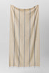 Smyrna striped linen peshtemal kimono robe in off-white and terra