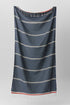 Mykonos striped linen peshtemal in rustic burgundy with cotton-linen blend