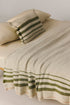 Lotto linen blend throw with specialty yarn texture and subtle stripe pattern