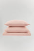Kekik crinkle cotton bed sheet set in natural relaxed texture