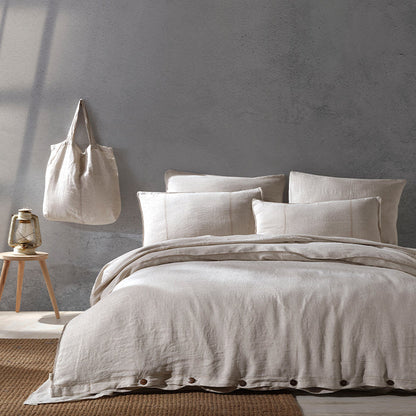 Galya Linen Duvet Cover Set with Bag