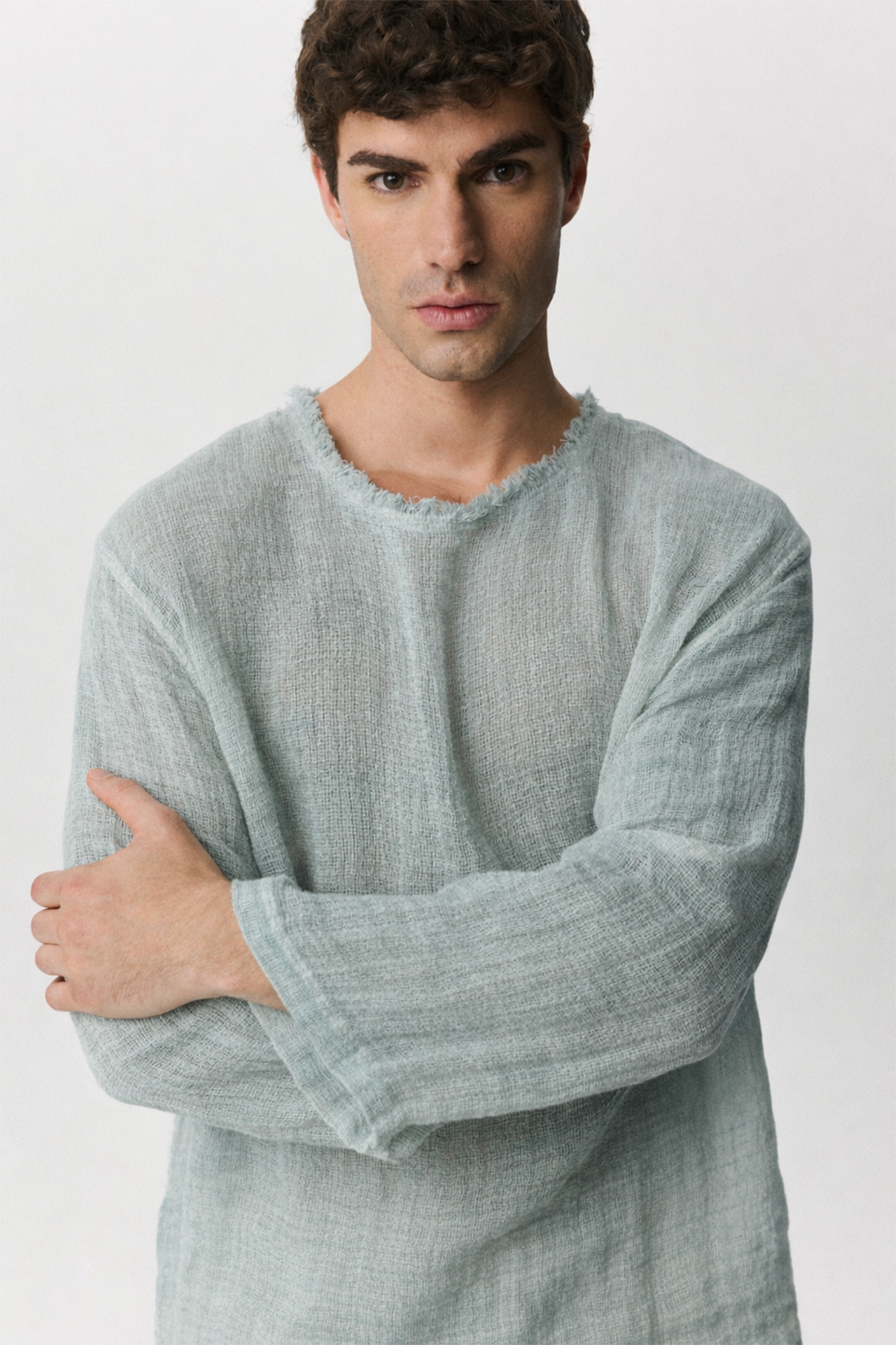 Sea Unisex Linen Top