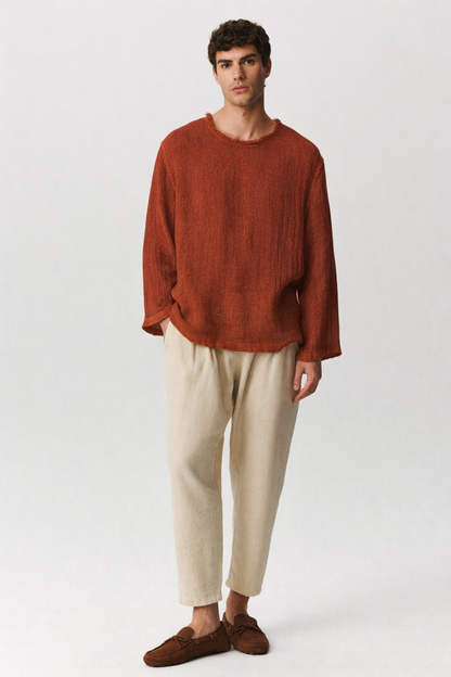 Sea Unisex Linen Top