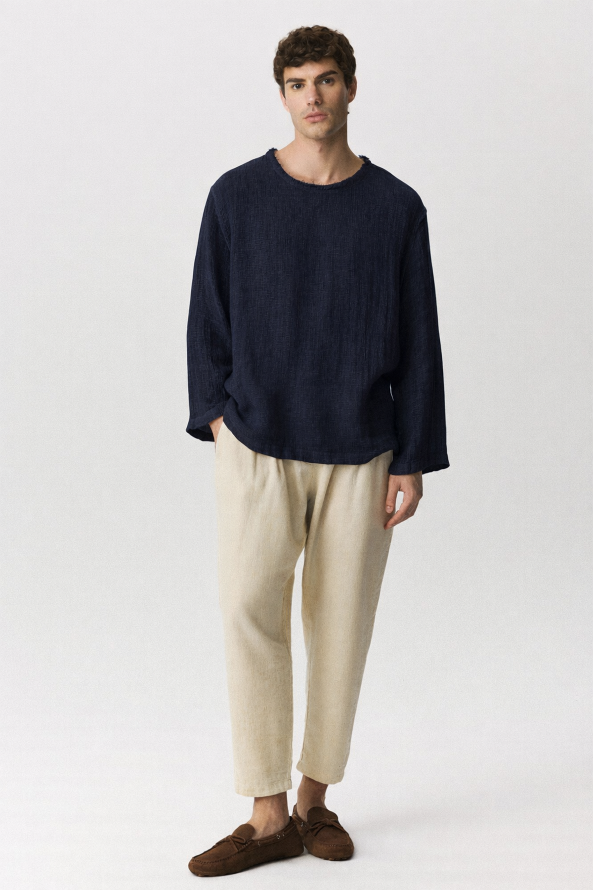Sea Unisex Linen Top