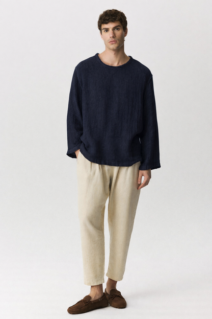 Sea Unisex Linen Top