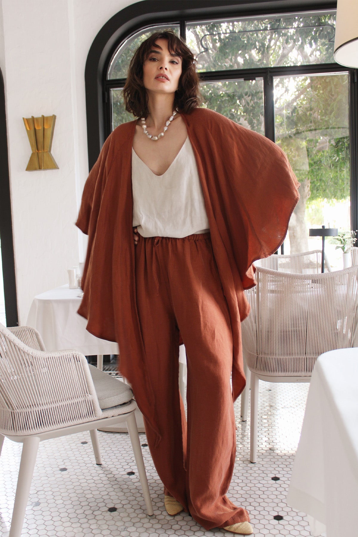 Seta Linen Cupro Trousers