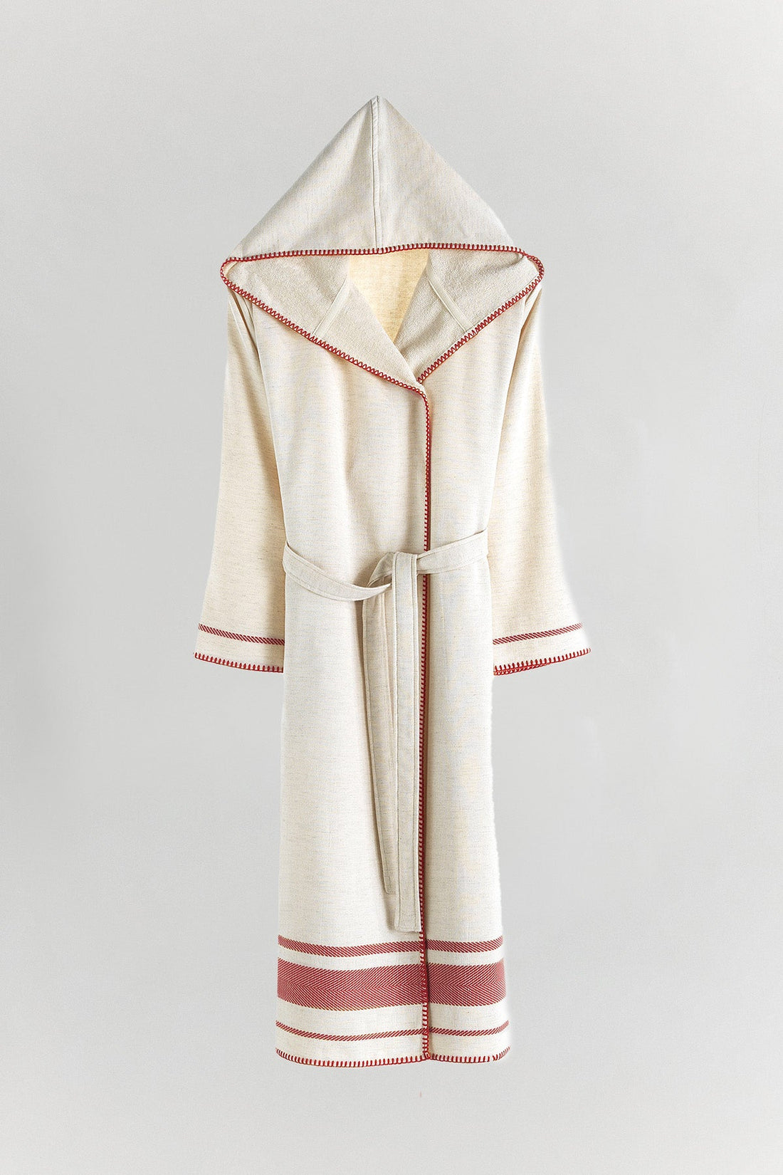 Terra reversible bathrobe in TENCEL™ linen blend with dual-sided texture