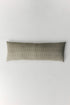 Amaya reversible linen cushion in khaki with dual-color weave
