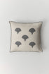 Anthea embroidered cushion with mosaic-inspired pattern and contrast border