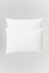 Set of two crinkle cotton pillow covers in natural texture