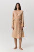 Marble jacquard cotton bathrobe with natural stone-inspired texture