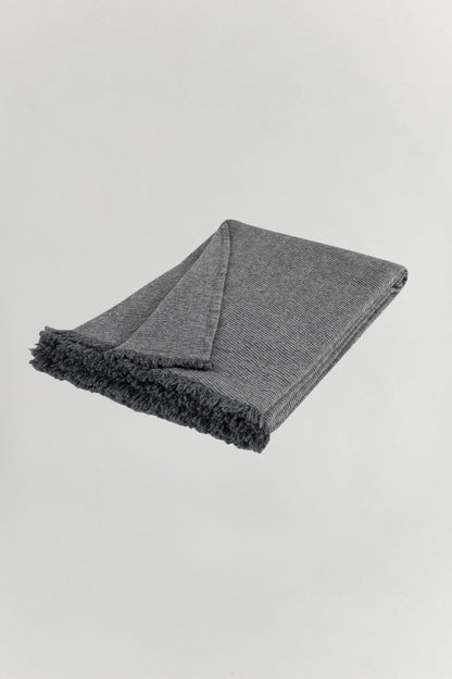 Oslo Wool Throw Gray