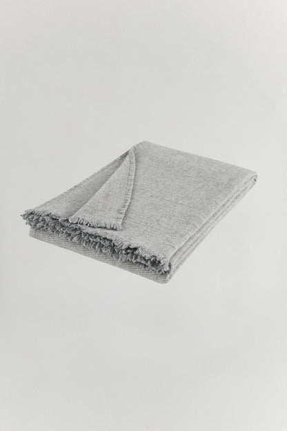 Oslo Wool Throw Gray