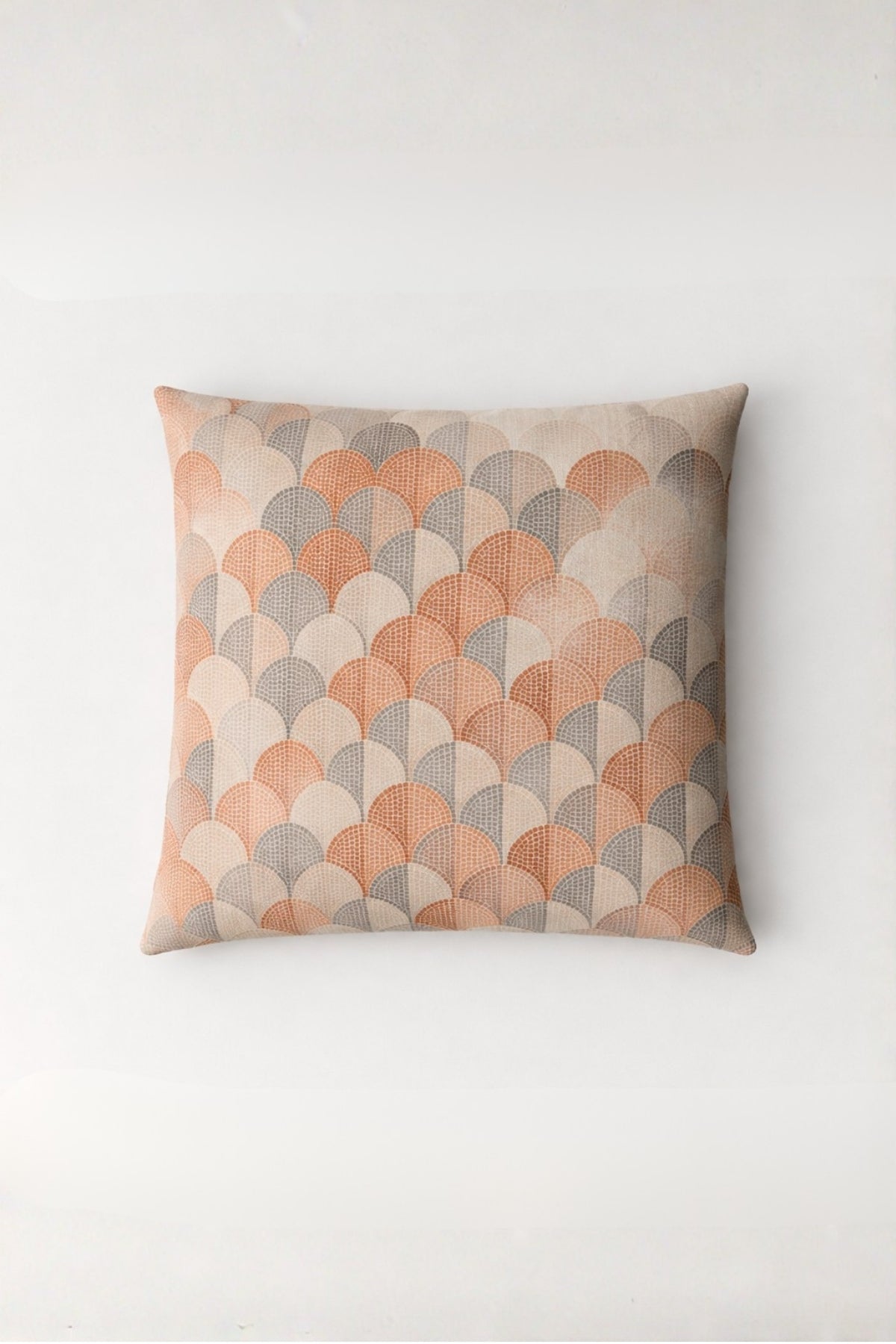 Piedra cushion with Tripolis mosaic pattern in cotton-linen blend