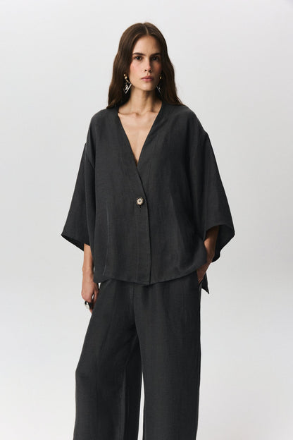 Seta Linen Cupro Jacket